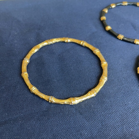 K J Lane style enamel bamboo bangles - Picture 7 of 9